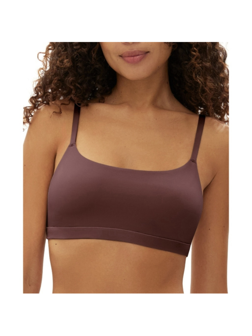 GAP GapBody Women's Medium Dark Brown Super Stretch Scoop Bralette NWT